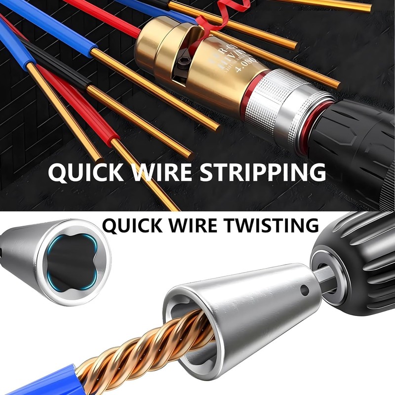 Wire Stripper for Drill, Wire Stripping and Twisting Tool, Quickly