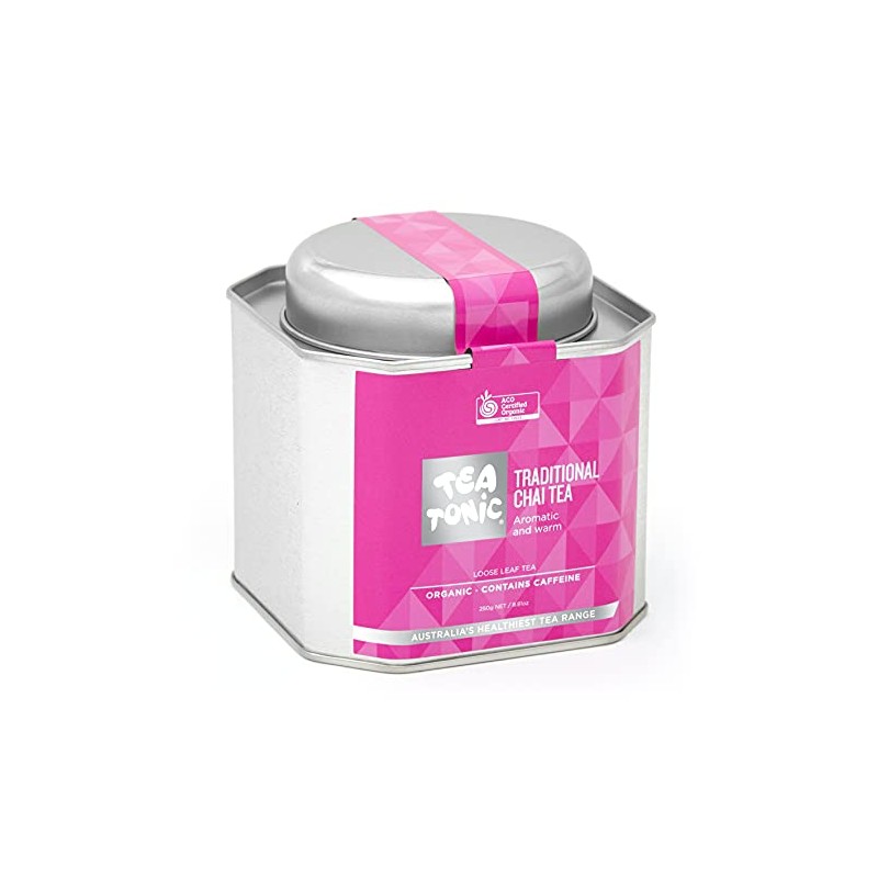 Traditional Chai Tea Loose Leaf Caddy Tin