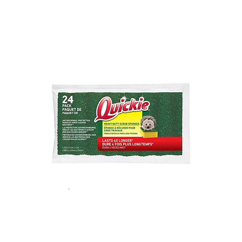 Quickie 2052201 Scrubbing Sponge, 24-Pack, Long Lasting, Heavy Duty, Kitchen