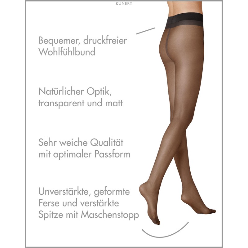 Kunert Women's Tights, Black (Black 0500), 8 (Manufacturer size: 42/44)