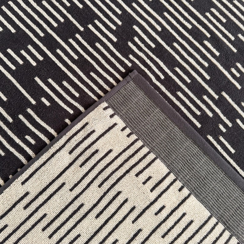Allure Pack of 2 Barcode Stripe Bath Towels 70 x