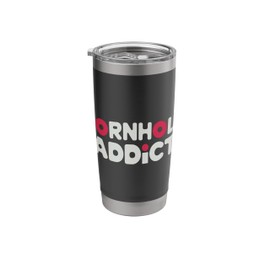 Cornhole Players Backyard Games Bean Bag Toss Tournament Fun Stainless Steel Insulated Tumbler