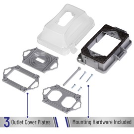 Bates- Weatherproof Electrical Outlet Cover, 1-Gang, Outdoor Plug Cover