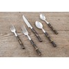 CAMBRIDGE Dark 20-Piece Bamboo-Style Flatware Service