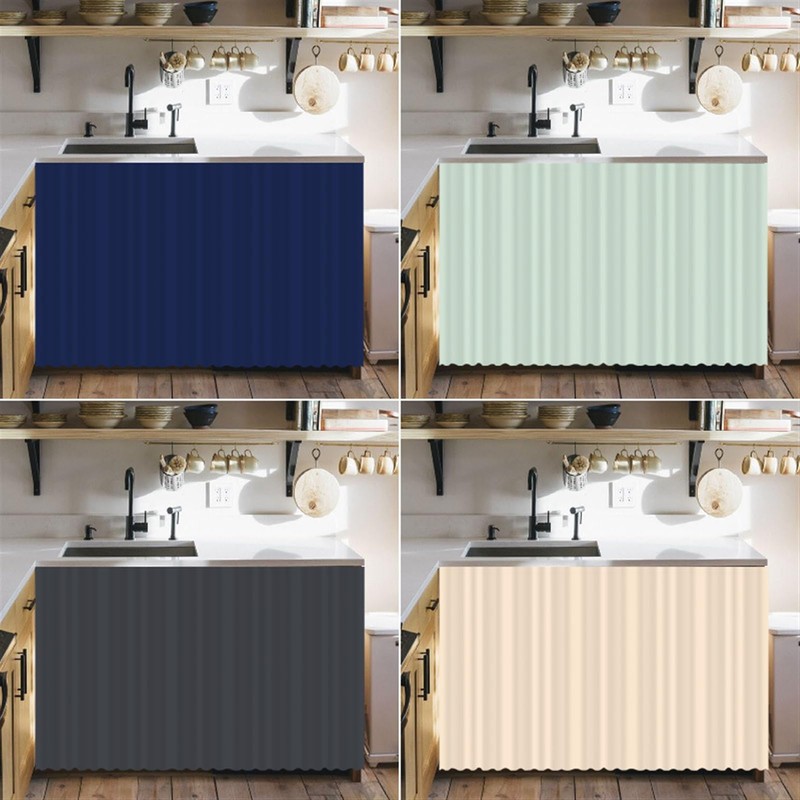 BESTORI Cabinet Curtains for Shelves Privacy Closet Curtain Dust Proof
