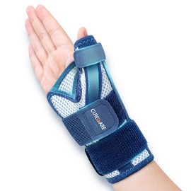 CURECARE Thumb Support, Reversible Thumb Splint Right & Left Hand (Blue)