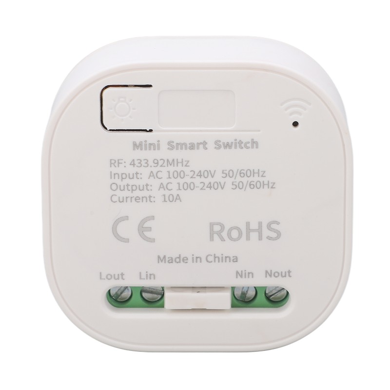 Smart Wall Touch Switch 433MHz Tempered Glass Panel Wiring Free