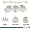 Three Section Snack Dish - Pineapple