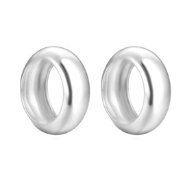 Adabele- 50 Uds | Adabele auténtica Plata de Ley 925 4mm (0,16 pulgadas) pequeño anillo redondo espaciador cuentas (agujero grande 2,2mm) para la fabricación de joyas SS45AA