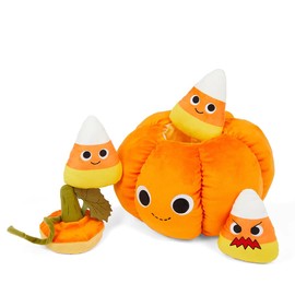 Kidrobot Yummy World Jack O’Lantern Interactive Pumpkin Plush with Candy Corns