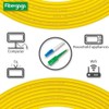 Fibergaga-2m(7ft) OS2 LC/UPC to SC/APC Fiber Patch Cable, Simplex, Single