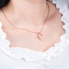 CiNily Heart Opal Pendant Necklace for Women Silver Plated Rose
