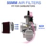 2 filtros de aire para motocicleta, universales de 55 mm,