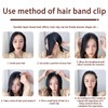 SSKHE 2 Pcs Headband with Clips,8 Pcs Double Bangs Hairpins,Multi