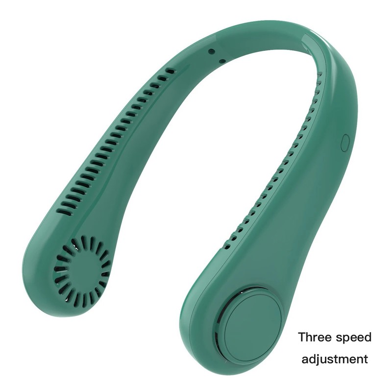 Portable Bladeless Neck Fan for Hands-Free Cooling – 5-Speed USB