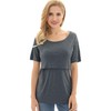 Bearsland Women's 3 Packs Maternity Nursing Tops Short Sleeve Breastfeeding
