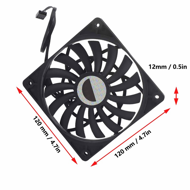 F12012 Computer CPU Cooling Fan Ultra Thin Desktop Computer Cooler