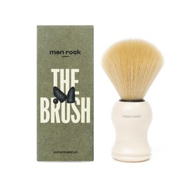 Men Rock Premium Beard Shaving Brush - Soft Synthetic Bristles, Luxurious Wet Shave