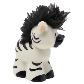 Fisher-Price Replacement Part for Collectible Little People Noah's Ark or Zoo Playset K0475 - Replacement Zebra Figure with Touch and Feel Mane - Ladybug on Back