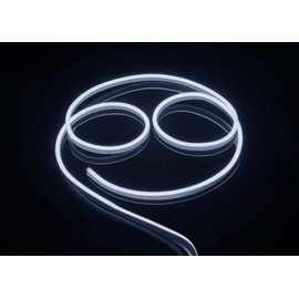 CBConcept ETL Listed 120 Volt LED NEON Flexible Lighting Strip, 20 Feet, Pure White, Waterproof Resistant, Accessories Included - Ideal For Indoor Outdoor Lighting Ready to plug to shine