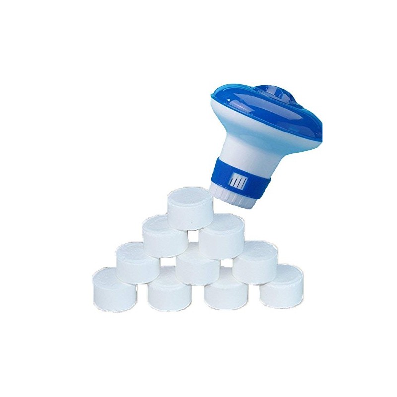 SUDS-ONLINE 20g Chlorine Tablets with Dispenser Hot Tub Swimming Pool