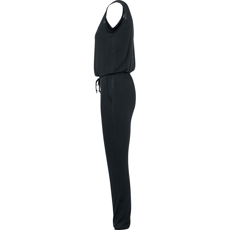 Urban Classic Women's Ladies Tech Mesh Long Jumpsuit Black 7,