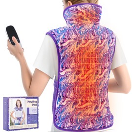 Cinnvoice Heating Pad for Neck and Shoulders and Back Neck Heating Pad Electric Heating Wrap Valentines Day Gifts Weighted Heating Pad for Back Birthday Gift for Women Wife Mom Grandma Her