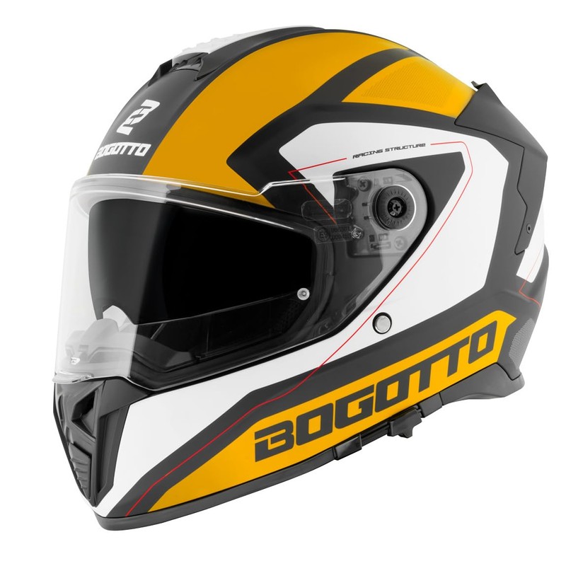 Bogotto FF122 BGT Helmet, Yellow/White, S