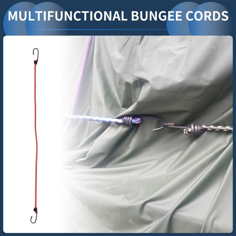 INFINAUTO Luggage Cords with Hooks 100cm Motorcycle Trailer Trucks Cargo