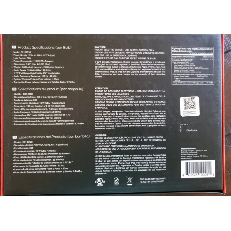 Sengled Pulse LED Bulb and Wireless Speaker Pair Kit -