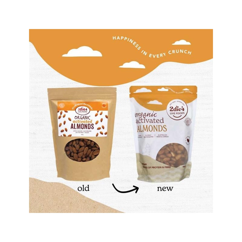 2Die4 Live Foods Activated Organic Almonds 600g