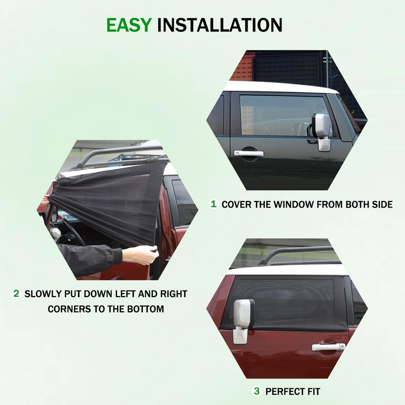 LLKUANG 100% Protection from Bugs for Toyota FJ Cruiser 2007-2021