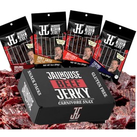 JailHouse Beef Jerky Mix Pack | High-Protein Snacks for adults, Gluten-Free Jerky Fuel for Active Lifestyles | Uncut Mob Taste | Your Poker Table Carnivore Snax | The Perfect Gourmet Gift for Men