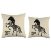 Midwest Horse Fair - floral Throw Pillow