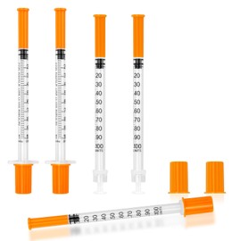 1ml 30G 5/16 Inch 8mm Syringe, U-100 Lab Syringes Individually Wrapped,Pack of 100