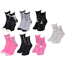 Ozabi Licence Fantasy Women's Socks Surprise Pack, Pack of 6 fairy clochette