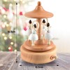 BLIENKREBY Musical Box Ballerina Wood, Music Box with Rotating Train,