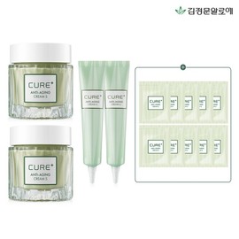 Kim Jeong-mun Aloe 큐어 안티에이징크림S 올인원 리치세트 총180g)본품+튜브+파우치2g) Cure Anti-Aging Cream S All-in-One Rich Set (Total 180g) Main Product + Tube + Pouch 2g