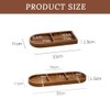 HALODAY Wooden Tray with compartments, Divided Snack Tray, Food Display,