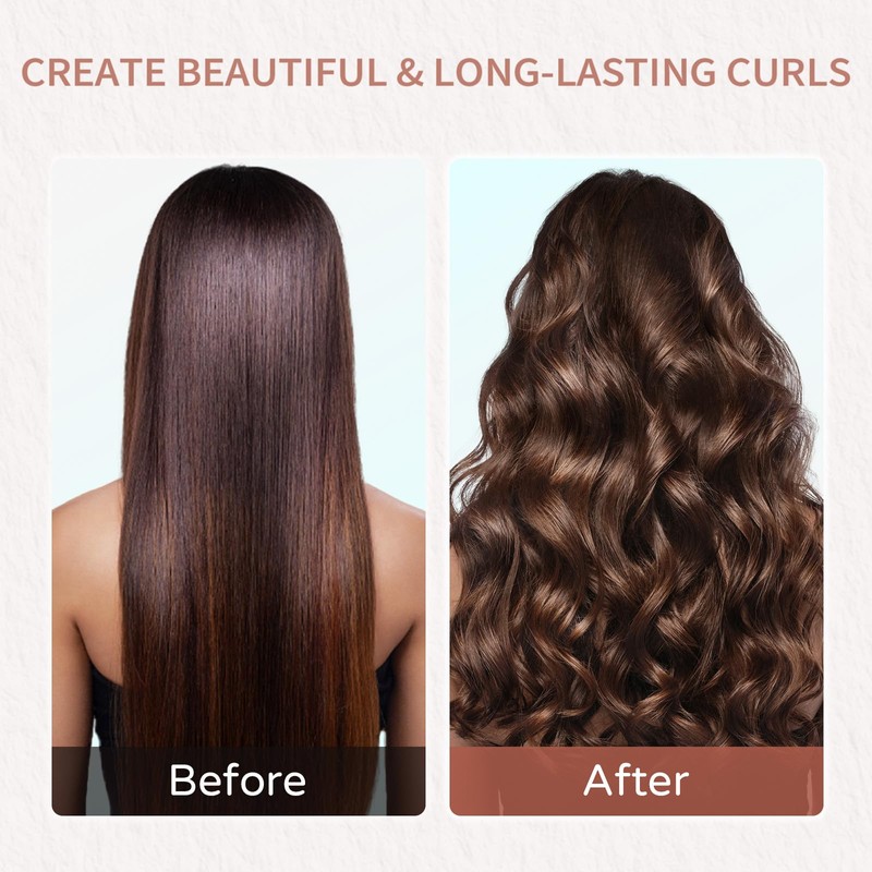 Vnina Rotating Curling Iron 1 Inch, Automatic Curling Wand with