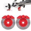 4Pcs Metal Simulation Brake Disc Calipers for Traxxas TRX4 TRX6