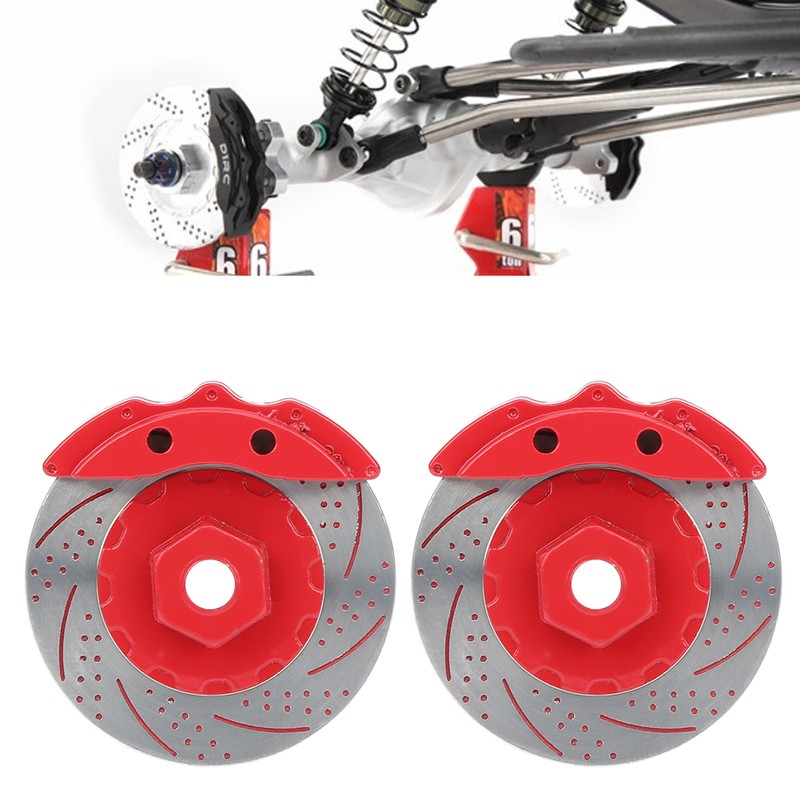 4Pcs Metal Simulation Brake Disc Calipers for Traxxas TRX4 TRX6
