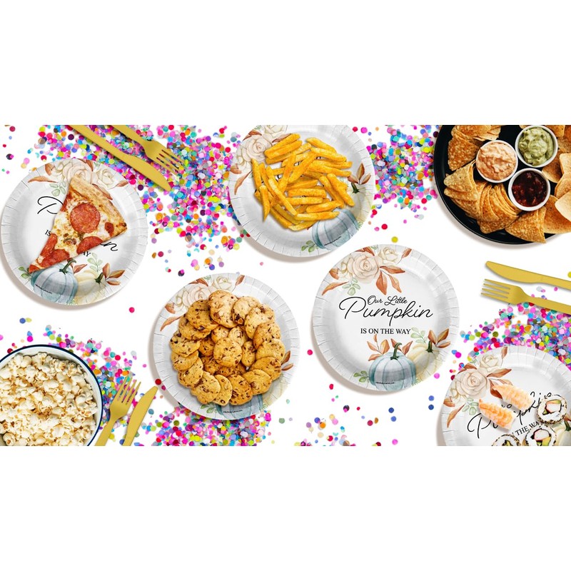 Suministros de fiesta de cumpleaños para baby shower con calabazas