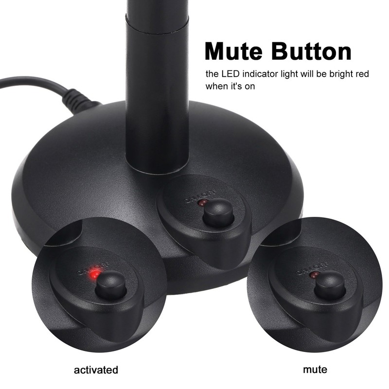 USB Microphone Adjustable Hose Desktop Computer PC Live Broadcast Business