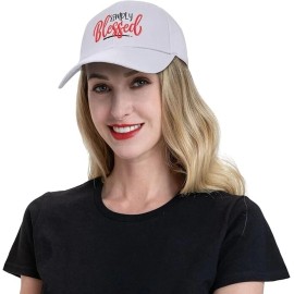 Unbranded Christian Hats for Men Women Jesus Simply Blessed Baseball Cap Graphic Cap White