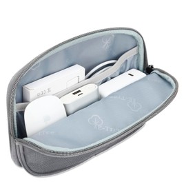 Waterproof Canvas Mini Travel Makeup Carrying Case DOB SECHS Toiletry Wash Bags Cosmetic Bag Portable Electronics Accessories Organizer Gym Shaving Bag,Grey