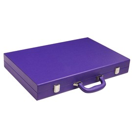 19-inch Premium Backgammon Set - Large Size - Purple Board
