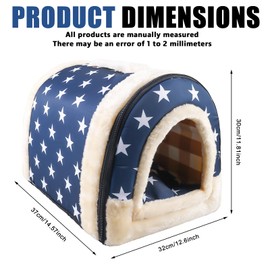 Cat House for Outdoors: 2 in 1 Pet House and Sofa, Winterproof, Waterproof, Warm Cat Cave, 37 x 32 x 30 cm, Non-Slip, Foldable, Soft, Warm Dog Cat, Cat Cave, Animal Shelter for Stray Pets