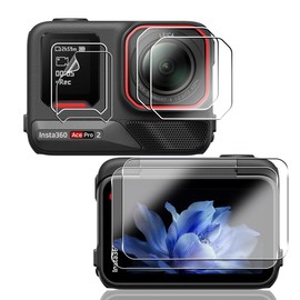 Insta360 Ace Pro 2 Glass Film + Camera Protective Film [Made in Japan] [Made in Japan] Insta360 ace Pro2 Film Tempered Glass LCD Protective Film 9H Hardness Shock Resistant Shatterproof Fingerprint