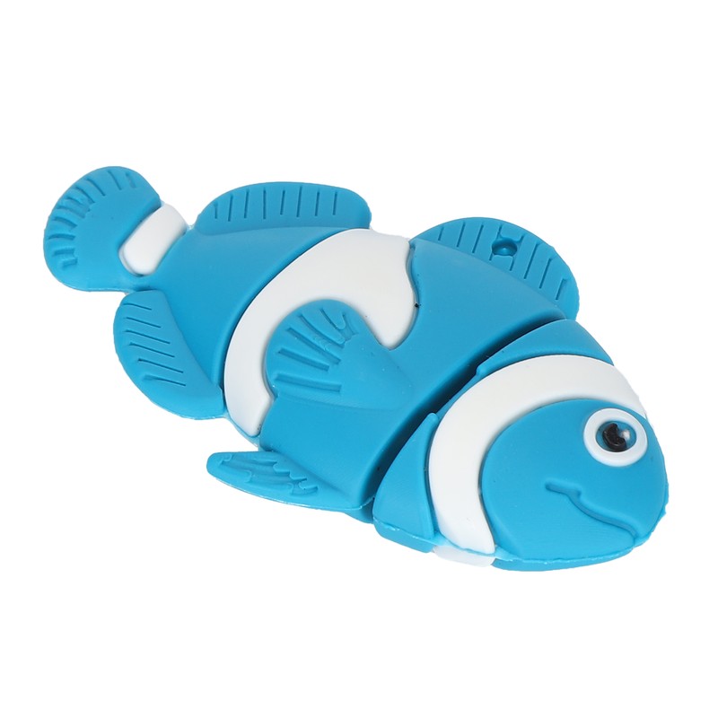 Cartoon U Disk Blue Clownfish Appearance High Speed Bulk Storage